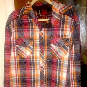 Xxl rock revival men’s flannel